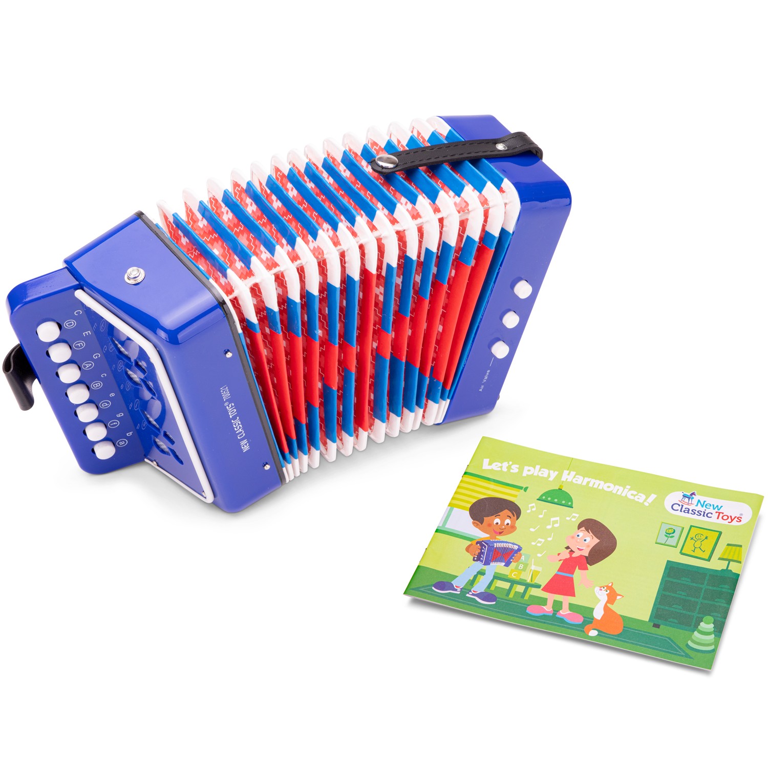 Accordion with music book - blue | New Classic Toys